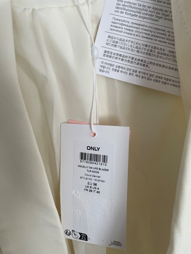 BRAND NEW ONLY 3/4 sleeve beige colour blazer uk 8 - Picture 4 of 4
