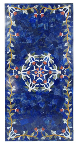 120x60 cm Lapis Lazuli Pietra Dura CouchtischTisch Mosaik table wohnzimmertisch - Bild 2 von 13