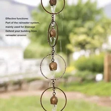 Hanging Rain  Metal Beautiful Sound Decorative Bell Shaped Rain Chain