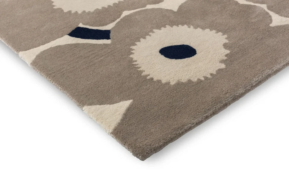 Rectangles wool rug grey duo Maija Isola for Marimekko - Image 3 of 4