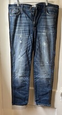 Hudson Women’s Jude Slouch Skinny Denim Jeans Blue Studded Made In USA Size 28