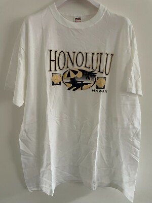 ANVIL HONOLULU HAWAII WEISSES T-SHIRT NEU HERREN GRÖSSE XL R9