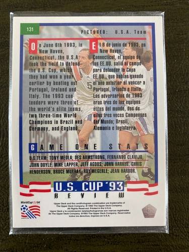 ( U SELECT CARDS ) 1993 Upper Deck WORLD CUP USA SINGLES 🔽PHOTOS ON - Picture 215 of 283