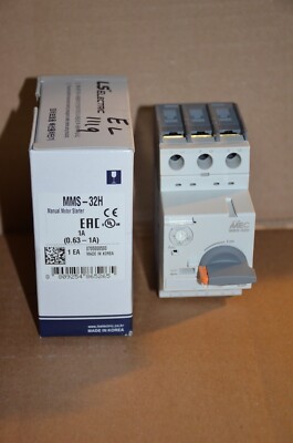 New! LS Electric Manual Motor Starter MMS-32H 0.63-1 Amp  0705000500