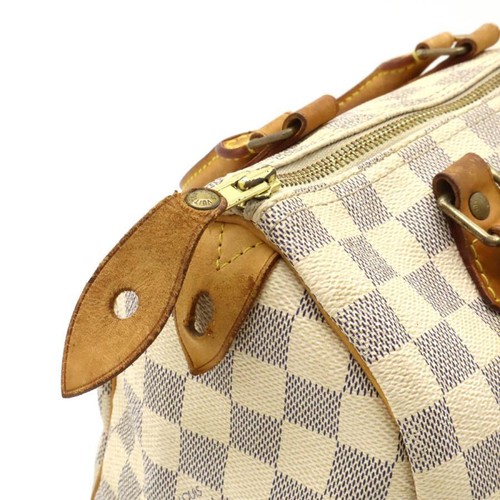 LOUIS VUITTON N41534 Damier Azur Speedy 25 Hand Bag LV Auth SP0048 - Picture 5 of 9