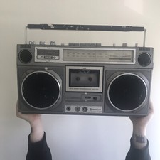 hitachi stereo cassette recorder trk-8020H Boom box Stereo Say Anything 80s Vtg
