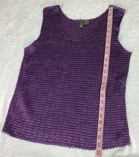 Sere Nade Top Womens XL Purple Tank Crinkle Stretch TMH250409/TB4 - Picture 6 of 6