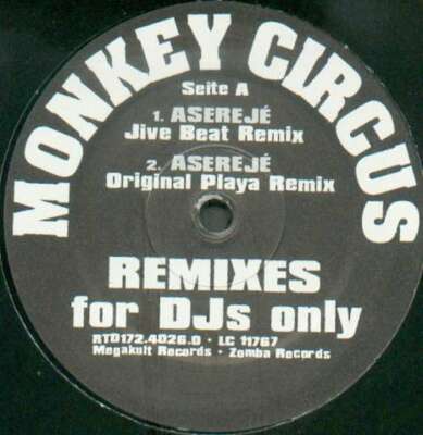 Monkey Circus - Aserejé - Remixes For DJs Only 12'' Vinyl Schallp