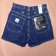 Vintage 1990  s Lee Womens Buckle Back Jean Shorts, Deadstock NWT, Size 8
