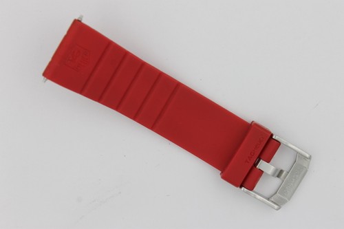 Tag Heuer BT0706 Red Rubber Mens Formula 1 Watch Strap Band 20mm WAC1113 CAH1112 - Picture 5 of 8