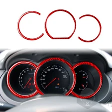 Dashboard Speedometer Frame Cover Trim For Grand Vitara 06-13 Red Carbon Fiber