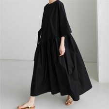 Loose Oversized Dresses Womens Fashion A-line Comfort Summer Bow Dresses Size