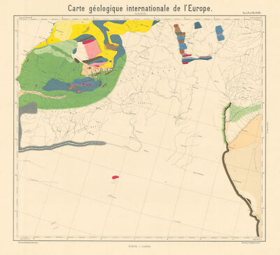 Geologische Karte Südmarokko & Westalgerien. Sahara. BEYSCHLAG 1905