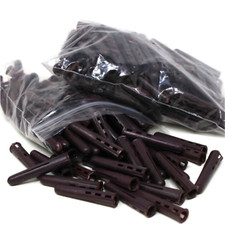 100x Brown Wall Plug Plastic 2 way Expansion Fixing Raw Rawl Plugs No.8-10