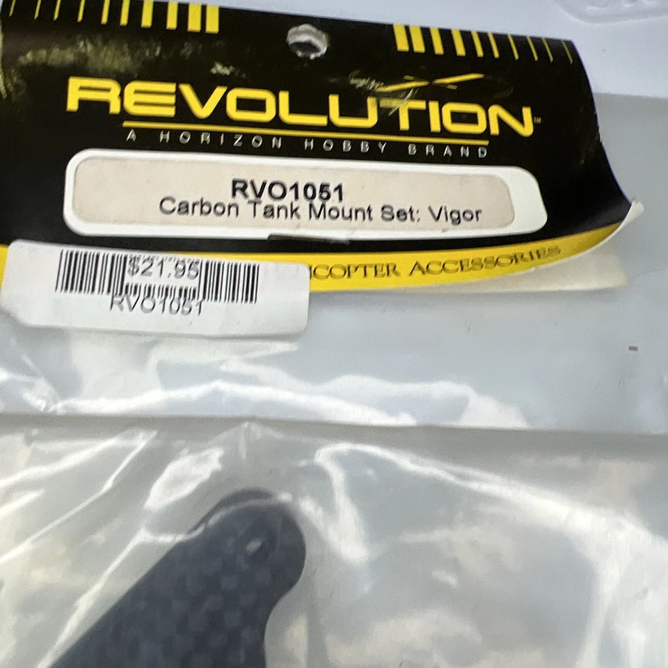 Helicóptero Revolution Fibra de Carbono Tanque de Combustible Soporta L/R Vigor Foto 2 de 3