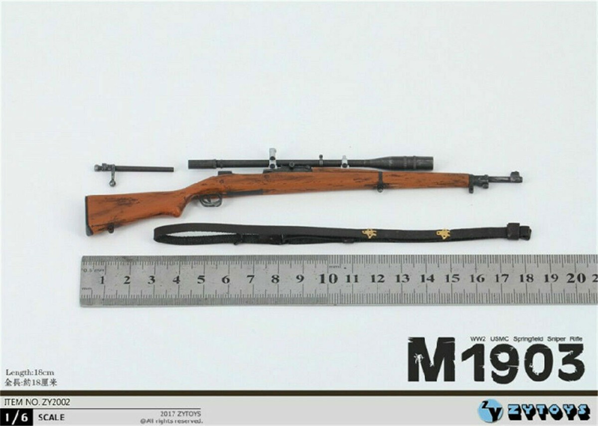1/6 ZY TOYS ZY2002 M1903 WWII US Rifle Weapon Gun Model For 12