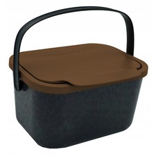 Poubelle biodéchets Mini Bini 4,5L noir marron 15100883