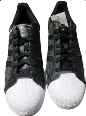 Adidas Superstar Black Green Monogram Lifestyle Shoe Sneakers GX8412 Mens  Sz 9.5 | eBay