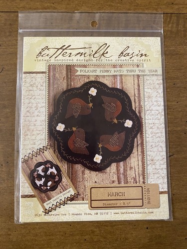 Buttermilk Basin Patterns ONLY! lot 5: Pilgrim hat, May, Flower, Pineapple, Bird - Picture 2 of 13