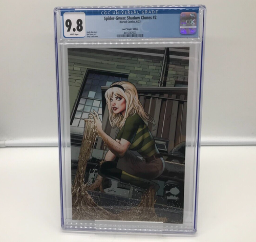 Spider-Gwen Shadow Clones #2 CGC 9.8 Land 1:100 Virgin Variant Marvel 2023
