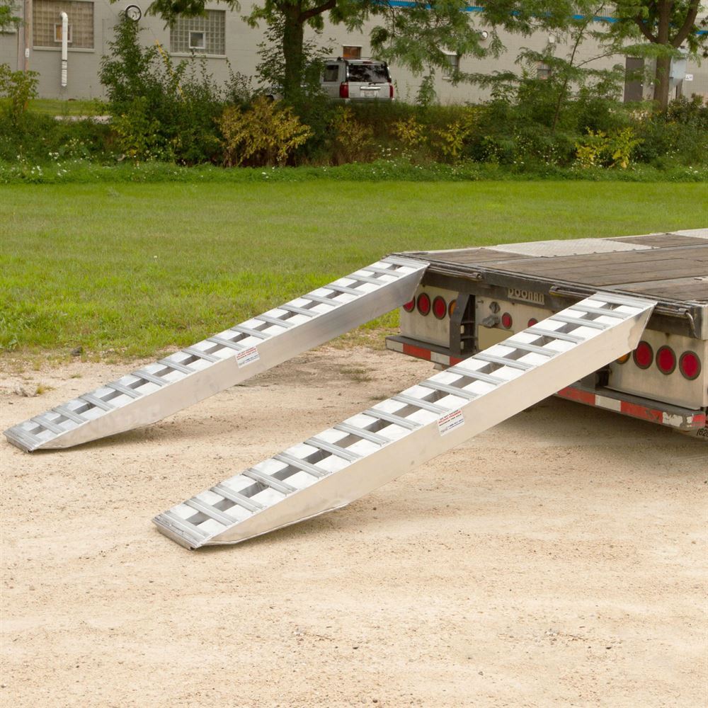 Step Deck Trailer Ramps Aluminum HD Heavy Duty Step Deck Ramp And Load