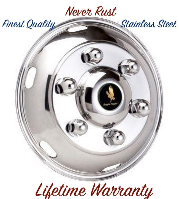 19.5 ISUZU NPR 6 LUG 6 HOLE STAINLESS WHEEL SIMULATOR RIM LINER HUBCAP
