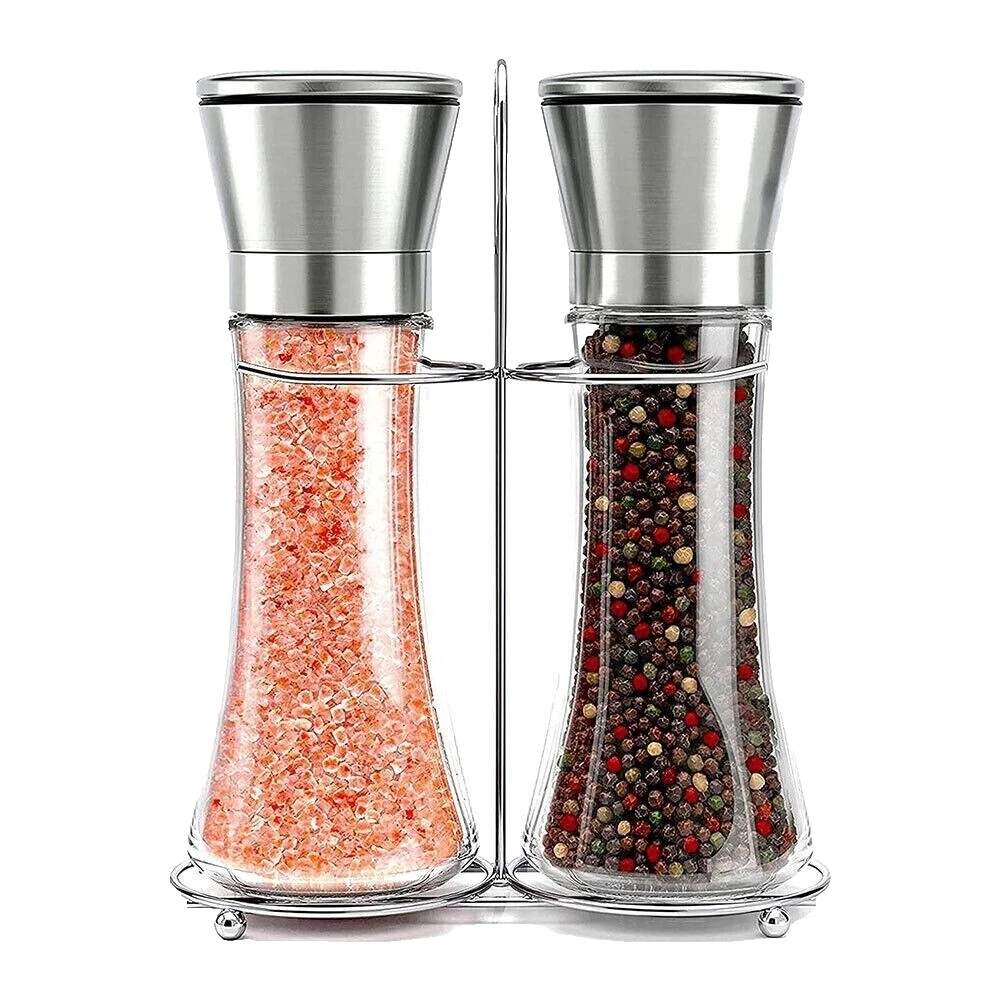 Glass Salt & Pepper Shakers&Mill Sets