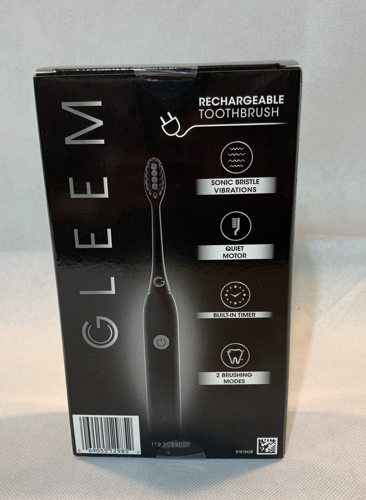 Gleem Rechargeable Electric Toothbrush, Midnight Black eBay