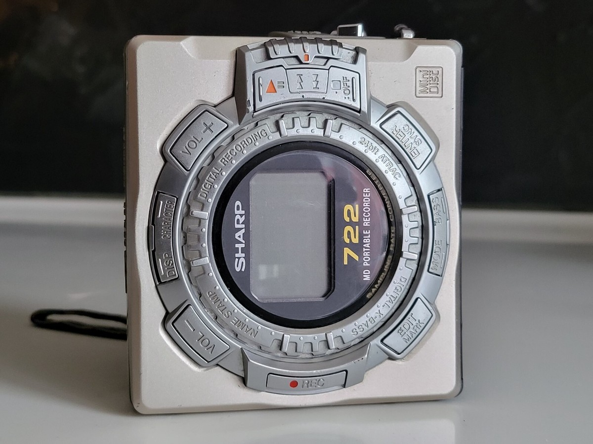Rare SHARP MD MS 722 portable minidisc player recorder Not Working