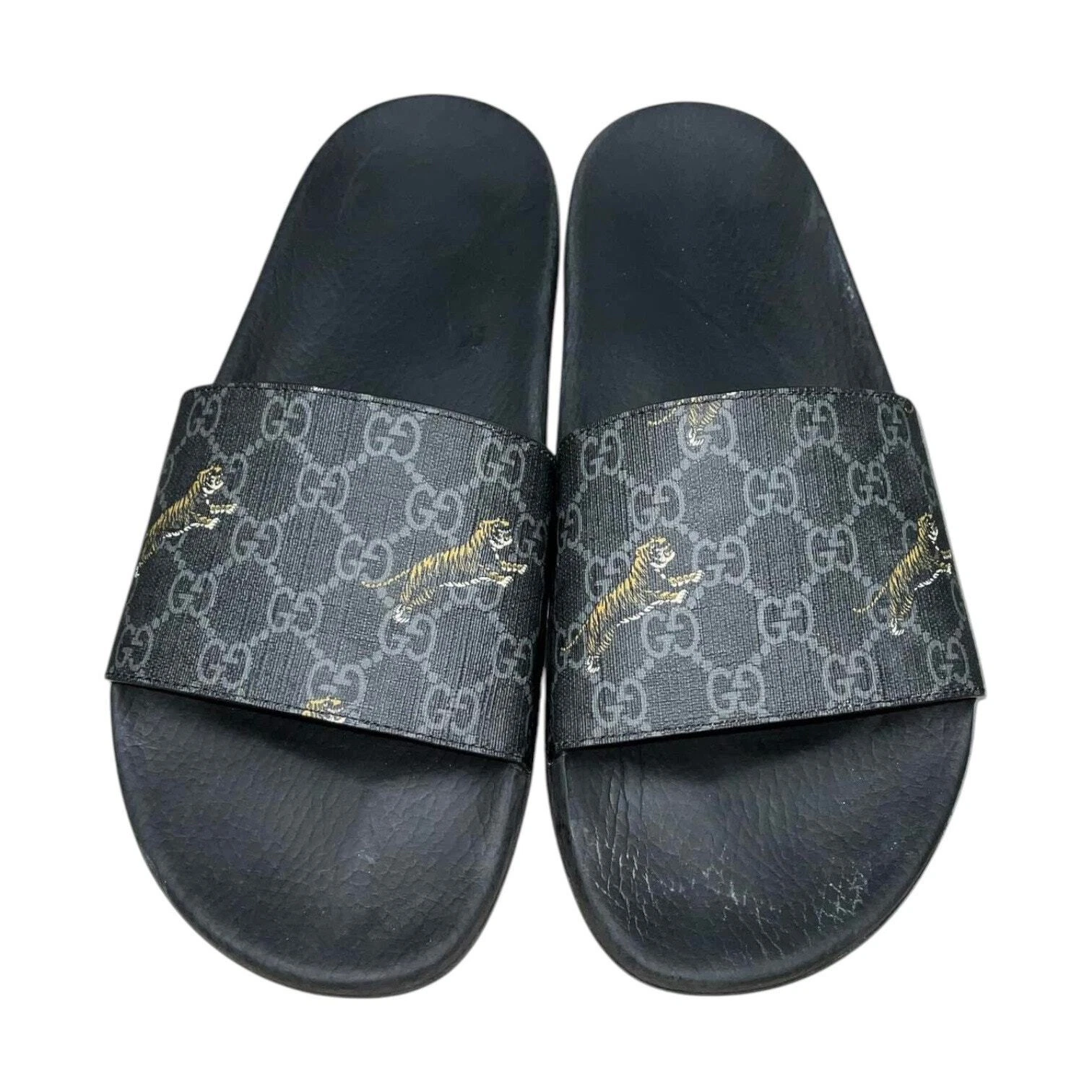 Gucci GG Supreme Tiger Slide Sandales Homme Taille 7 Été Décontracté Slip On