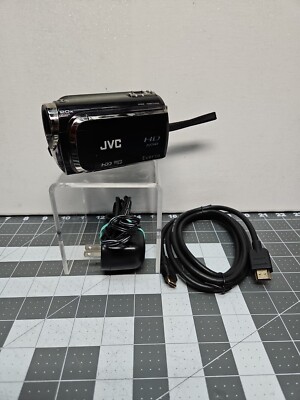 JVC Everio GZ-Hd320bu HD  Camera Camcorder W/ Charger and mini to full hdmi cabl