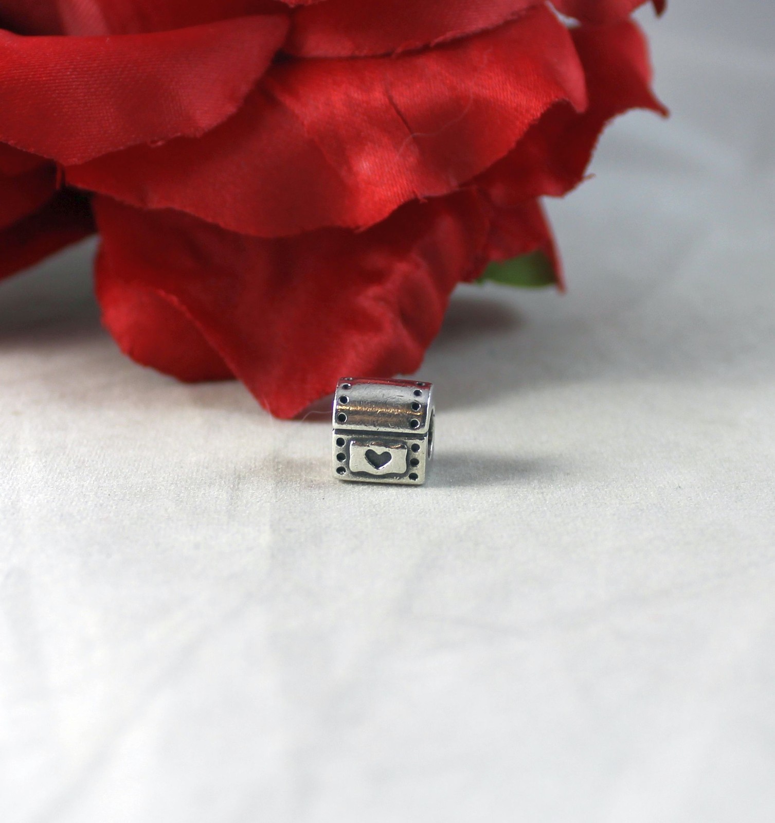 Sterling Silver Retired Pandora Heart Hope Charm for Cat Rescue