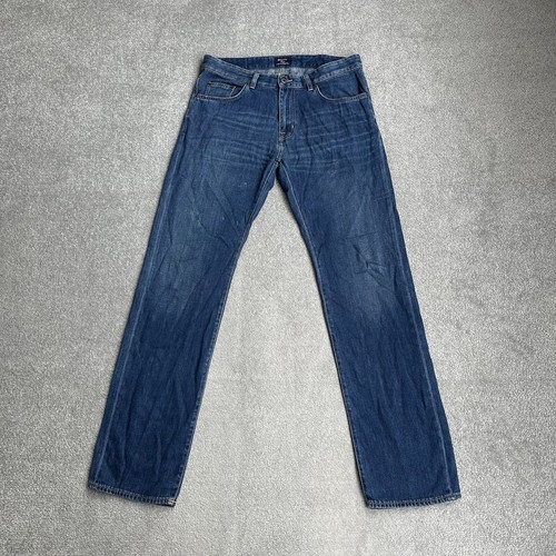 GANT Herren Jeans Hose W33 L34 Regular Fit Straight 22317 Blau Denim
