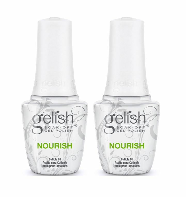 Harmony Gelish-NOURISH Cuticle Oil .5oz/15ml x 2 bottles - ON SALE - NEW PACK