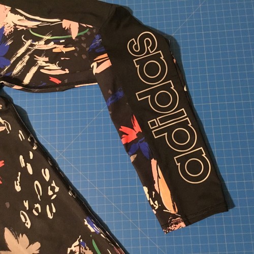 Adidas Areoready Pants Med Pull On Active Leggings Black w/ flowers adidas