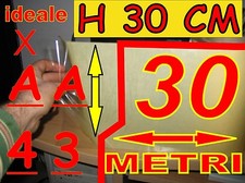 30 METRI A 30 CM DI PELLICOLA PVC ADESIVA TRASPARENTE x PLASTIFICARE manual