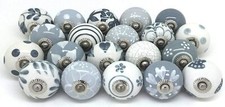 Set of 20 Ceramic Knobs Cabinet knobs Drawer knobs Cabinet pulls Door knobs