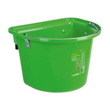 Mangiatoia per cavalli in plastica con staffe e manico in ferro da box concorso