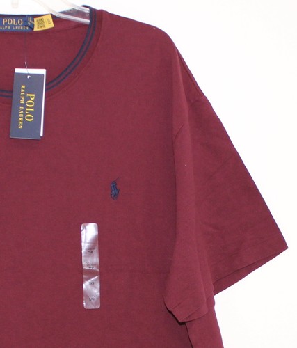 Polo Ralph Lauren Para Hombres Rojo Borgoña Algodón Malla Polo Cuello Redondo Camiseta Nueva con Etiquetas Talla M - Imagen 3 de 4
