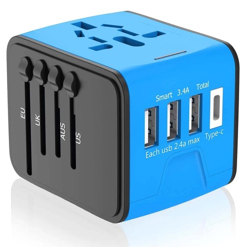 Travel Adapter: Universal International Power Adapter with 3 USB Port and Type-C - Picture 8 of 8