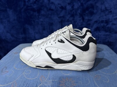 Vintage 90s Nike Air Leather Golf Cleats White Black Mens Size 9.5