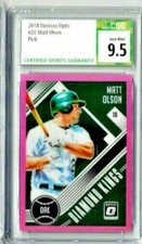 2018 Donruss Optic Matt Olson Pink CSG 9.5 