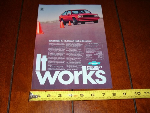 ORIGINALANZEIGE CHEVROLET CITATION X-11 1981 - Bild 2 von 12