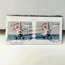 2X USA Space Shuttle Aircraft Landing USPS Postage Stamps 3261 3.20, Good Used
