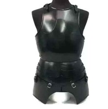Medieval Half Body Armor Suit Cuirass Black Antique Battle Warrior Jacket Steel