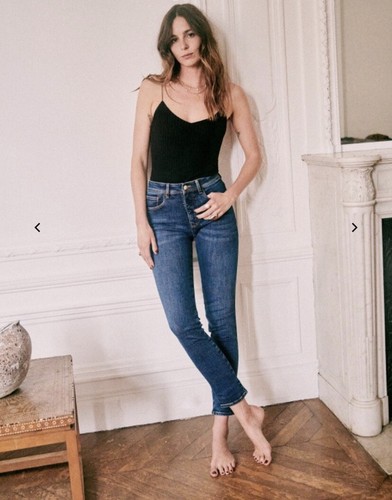 NWT Sezane The Perfect Slim Le Slim Parfait Blue Skinny Jeans Size 34 | eBay