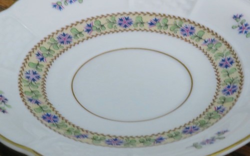 Rosenthal cup saucer Bavaria bone china ca. 1925 E mark floral banded - Picture 3 of 6