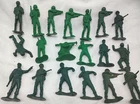 Vintage Auburn Rubber WW II Soldiers Dark & Light Green Color