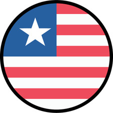 Liberia Flag Circle Sticker Decal