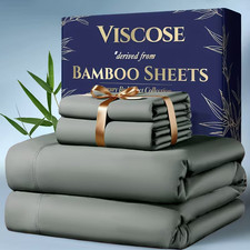 3pcs Bamboo Cooling Bedding - Extra Deep Pocket Breathable And Cooling - Suitabl